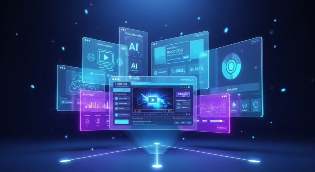 Futuristic AI Video Interface