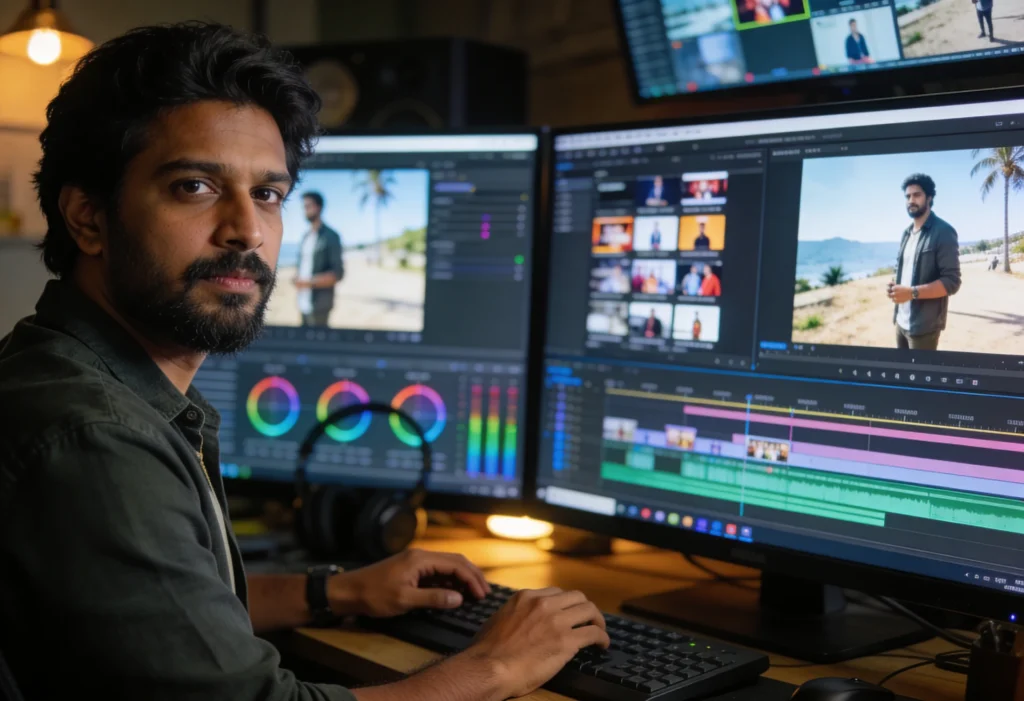 best advertising agency in hyderabad video editing team